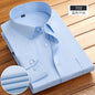 Striped Long-Sleeved Shirt for Men, Cotton Blend, Breathable