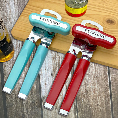 Multifunctional Stainless Steel Can Opener Red