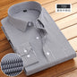 Striped Long-Sleeved Shirt for Men, Cotton Blend, Breathable