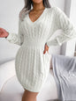 European and American Twist Waist Dress in Various Colors