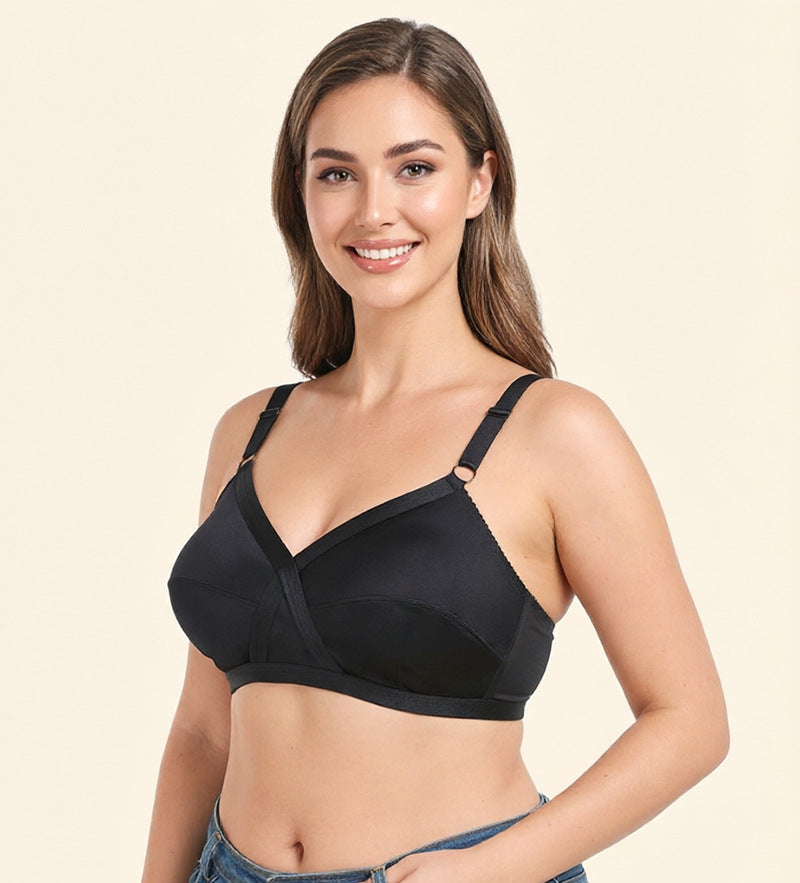 Satin Ultra-Thin Plus Size Bra Without Steel Ring