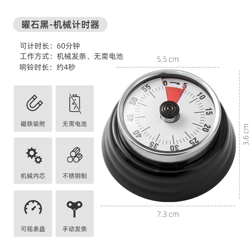 Mechanical Kitchen Timer with Magnetic Attraction