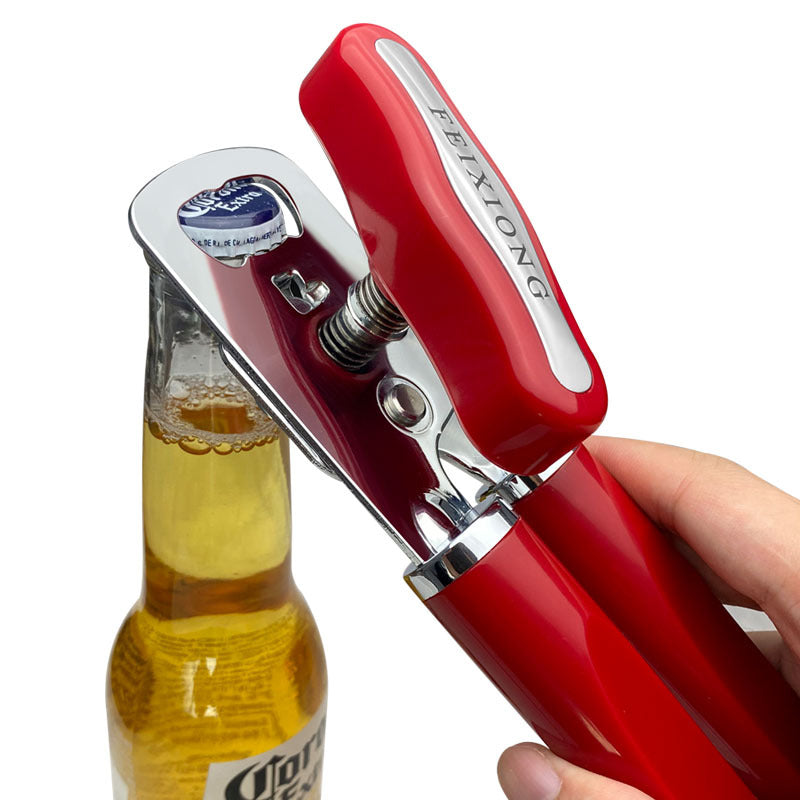 Multifunctional Stainless Steel Can Opener Red