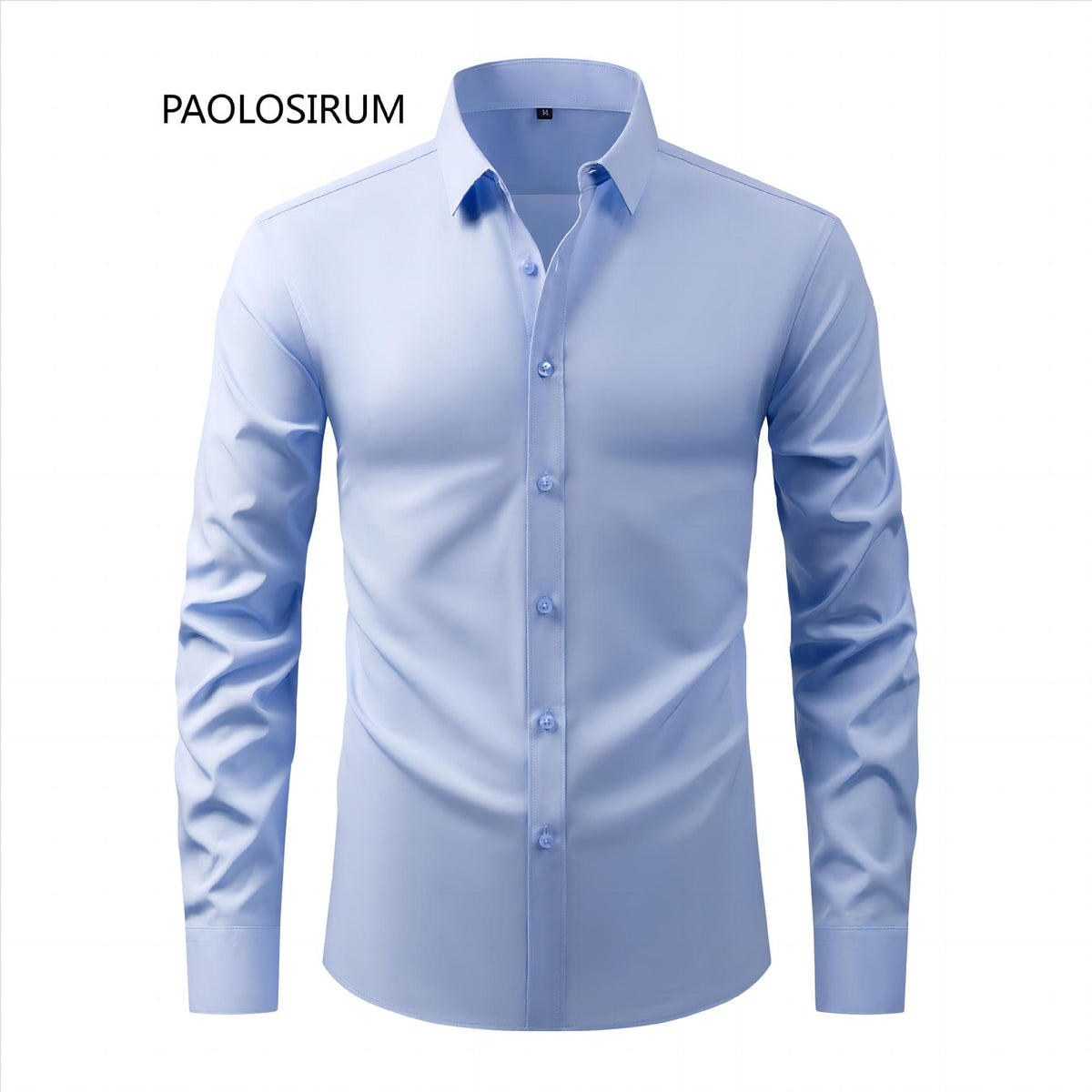Lightweight Stretchy Plus-Size Men's Long-Sleeve Shirt