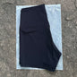 High-Waist Nylon Yoga Shorts in Peach