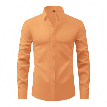 Lightweight Stretchy Plus-Size Men's Long-Sleeve Shirt
