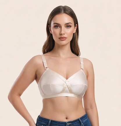 Satin Ultra-Thin Plus Size Bra Without Steel Ring