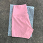 High-Waist Nylon Yoga Shorts in Peach