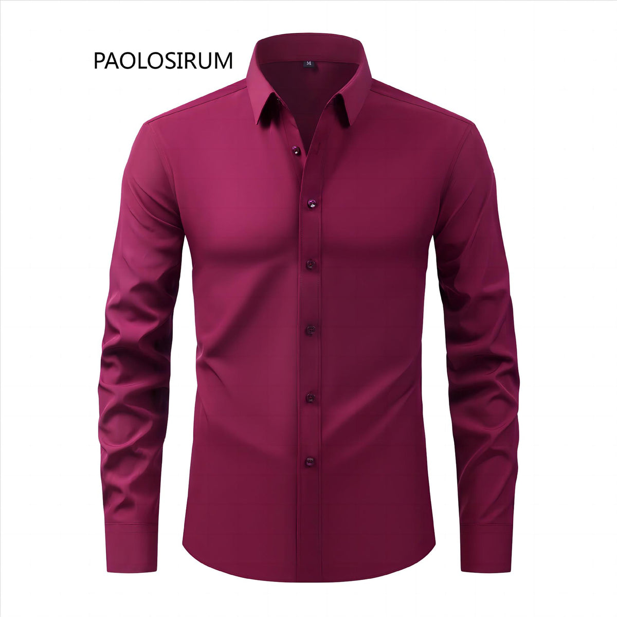 Lightweight Stretchy Plus-Size Men's Long-Sleeve Shirt