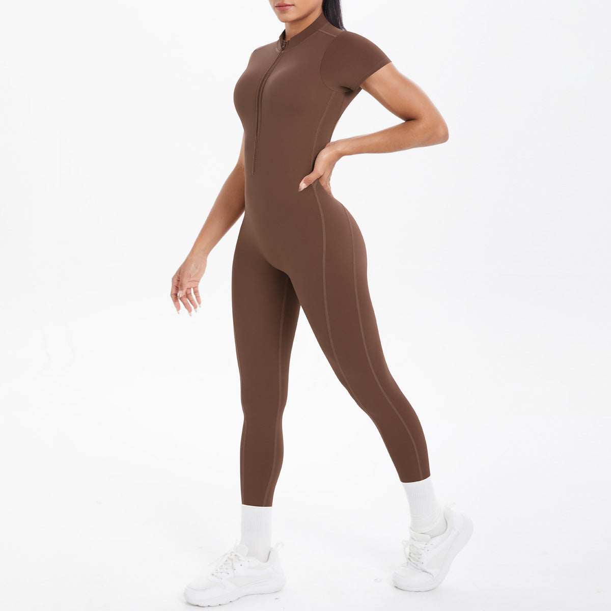 Backless Bodycon Scrunch Jumpsuit for Women Yoga Fitness
