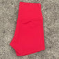 High-Waist Nylon Yoga Shorts in Peach