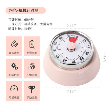 Mechanical Kitchen Timer with Magnetic Attraction