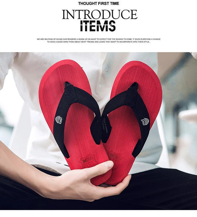 Men's Flip Flops Sandals in Beckham Black EVA