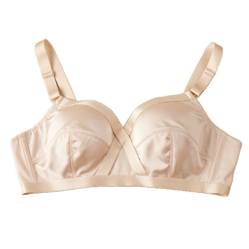 Satin Ultra-Thin Plus Size Bra Without Steel Ring