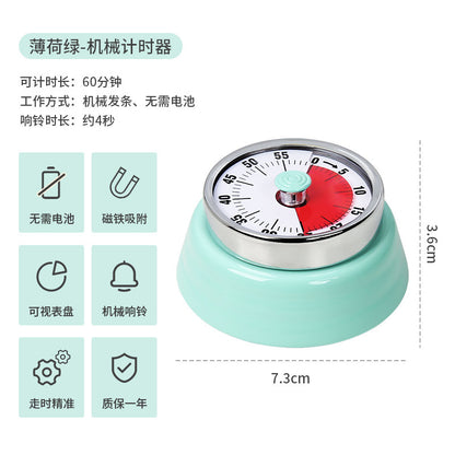 Mechanical Kitchen Timer with Magnetic Attraction
