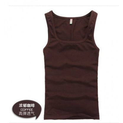 Men's Cotton Slim Fit Sports Vest in Multiple Colors