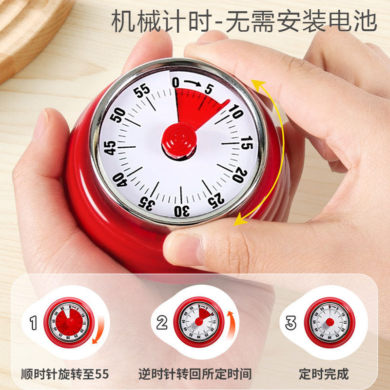 Mechanical Kitchen Timer with Magnetic Attraction