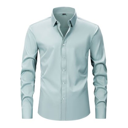 Lightweight Stretchy Plus-Size Men's Long-Sleeve Shirt