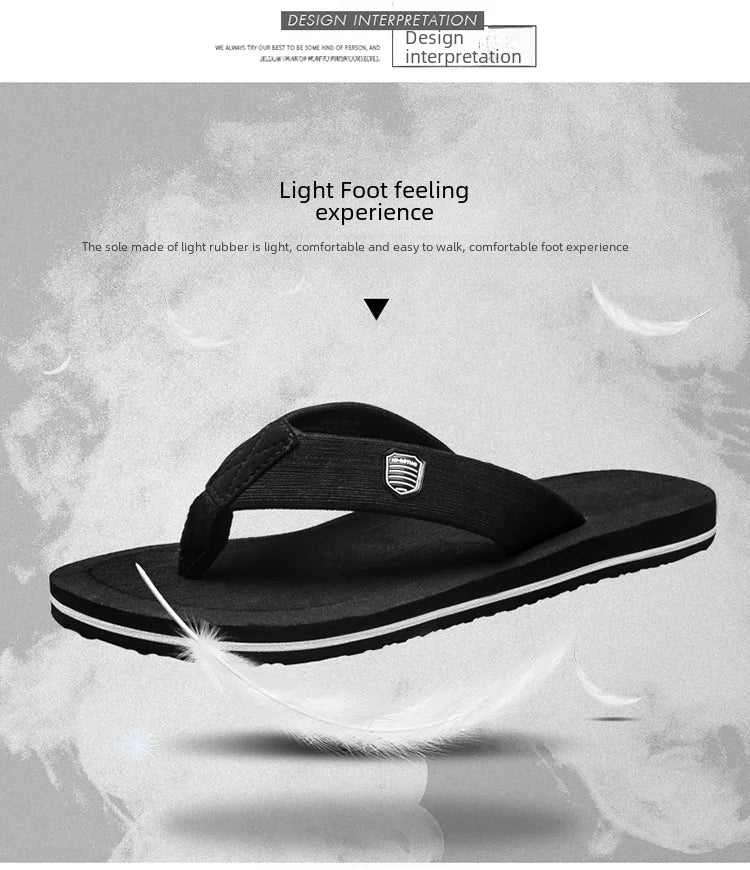Men's Flip Flops Sandals in Beckham Black EVA