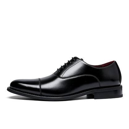 Men's Oxford Leather Dress Shoes with Height Increase