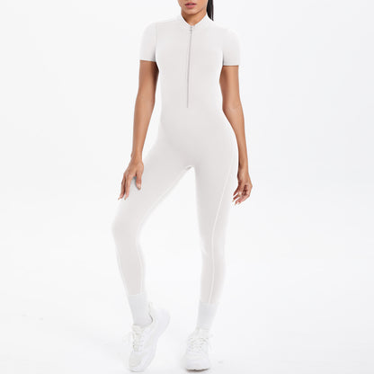 Backless Bodycon Scrunch Jumpsuit for Women Yoga Fitness