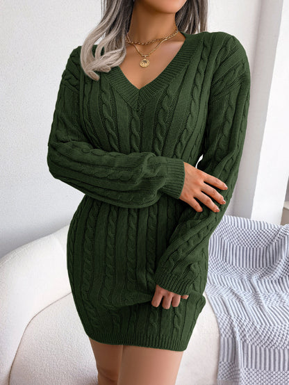 European and American Twist Waist Dress in Various Colors