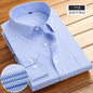 Striped Long-Sleeved Shirt for Men, Cotton Blend, Breathable