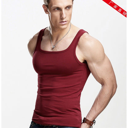 Men's Cotton Slim Fit Sports Vest in Multiple Colors
