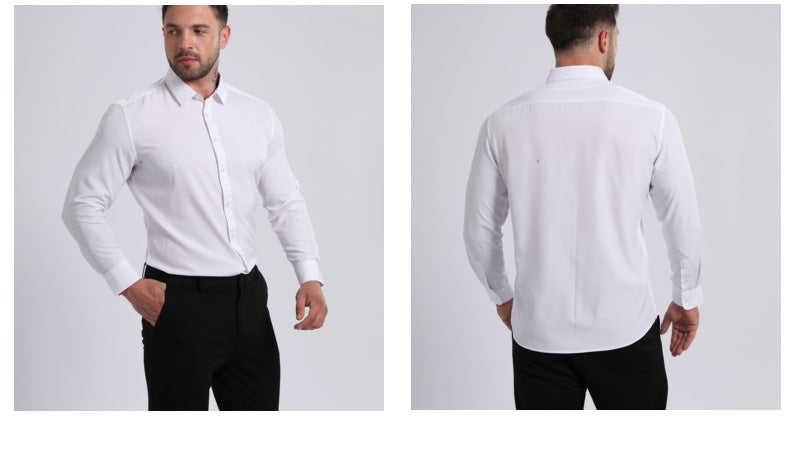 Lightweight Stretchy Plus-Size Men's Long-Sleeve Shirt