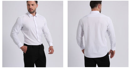 Lightweight Stretchy Plus-Size Men's Long-Sleeve Shirt