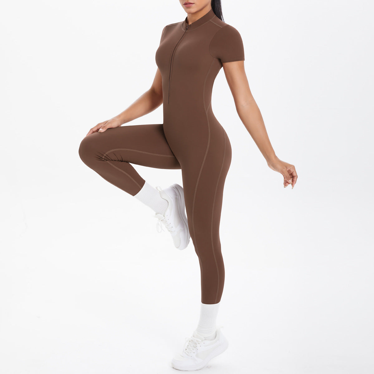 Backless Bodycon Scrunch Jumpsuit for Women Yoga Fitness