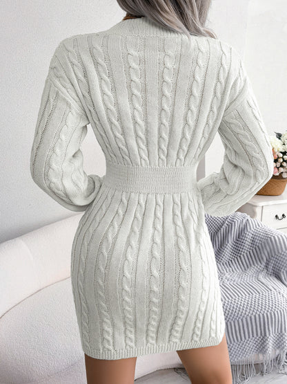 European and American Twist Waist Dress in Various Colors