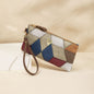 Small Square PU Clutch Bag with Color Contrast