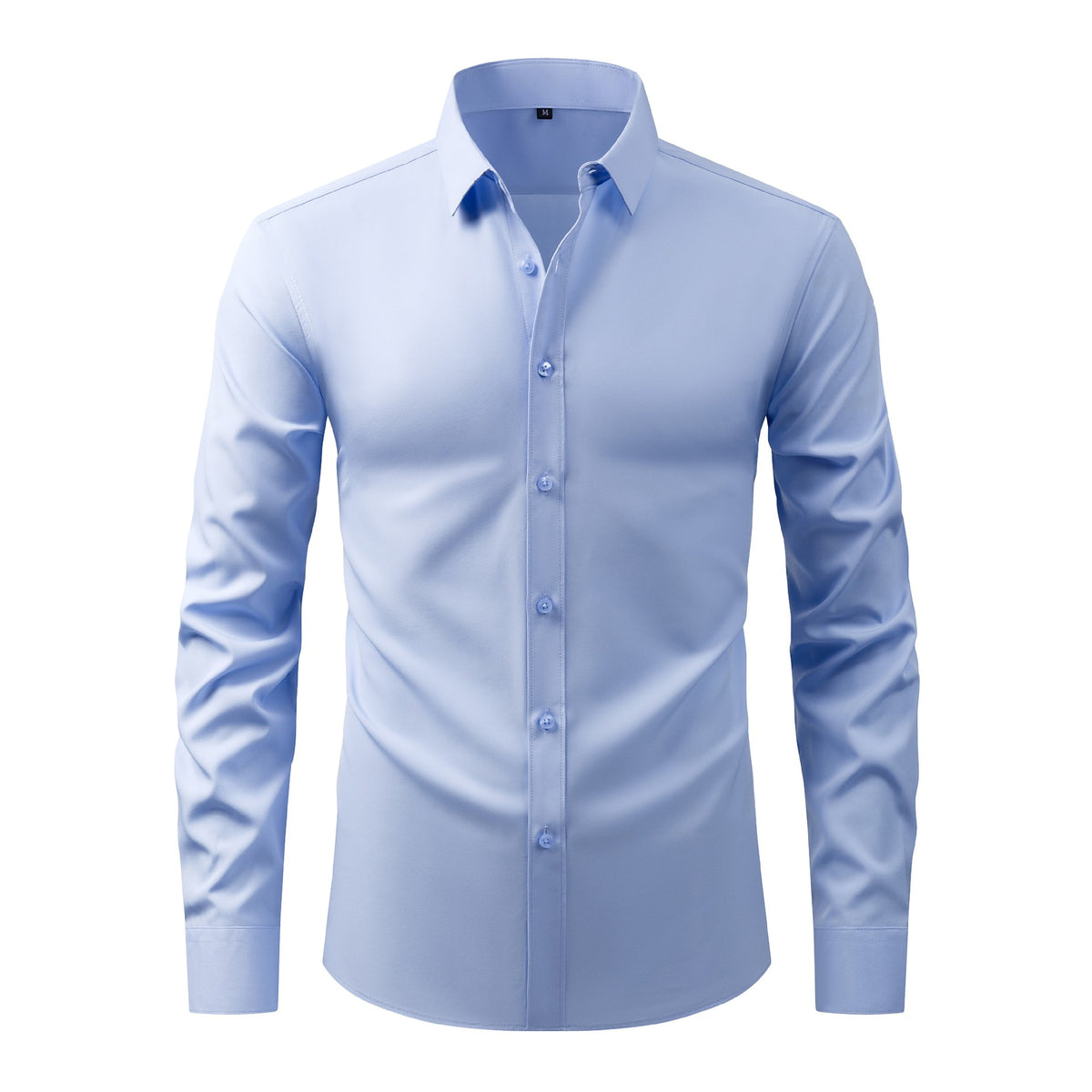 Lightweight Stretchy Plus-Size Men's Long-Sleeve Shirt