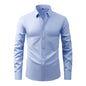 Lightweight Stretchy Plus-Size Men's Long-Sleeve Shirt