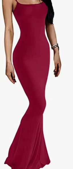 Slim Fit Milk Silk Fishtail Dress for Women