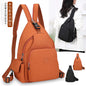 Women's Black Polyester Chest Bag with Anti-Splash Feature