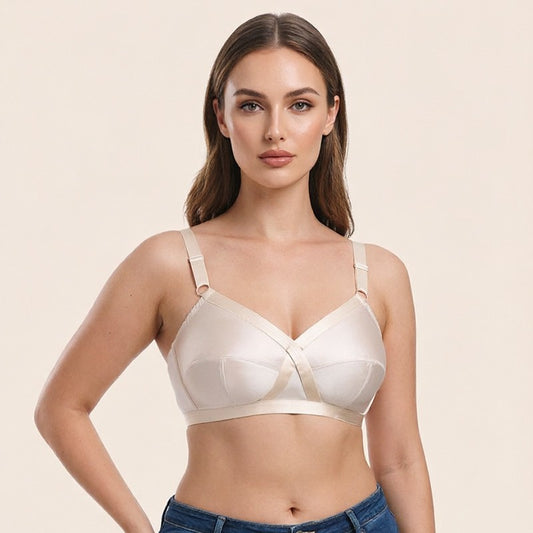 Satin Ultra-Thin Plus Size Bra Without Steel Ring