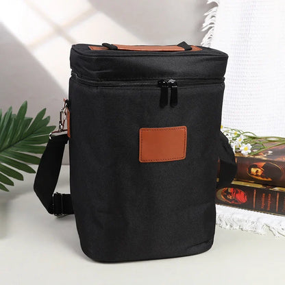 Red Wine Thermos Bag for 4 Bottles Outdoor Picnic