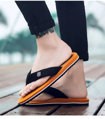 Men's Flip Flops Sandals in Beckham Black EVA