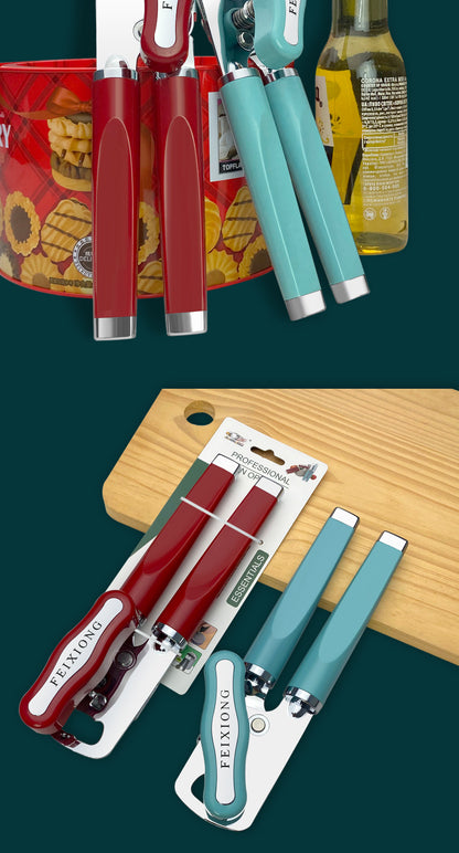 Multifunctional Stainless Steel Can Opener Red