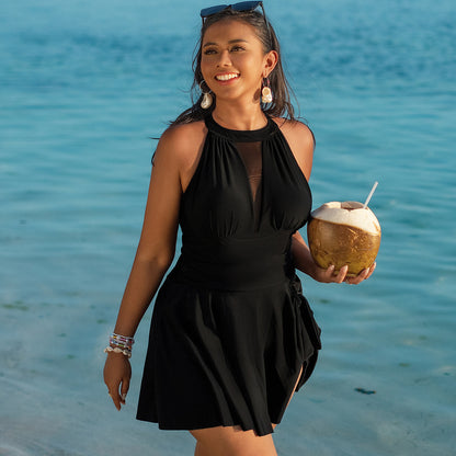 Plus Size One-Piece Swimsuit for Women in Black