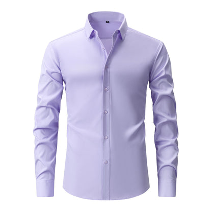 Lightweight Stretchy Plus-Size Men's Long-Sleeve Shirt