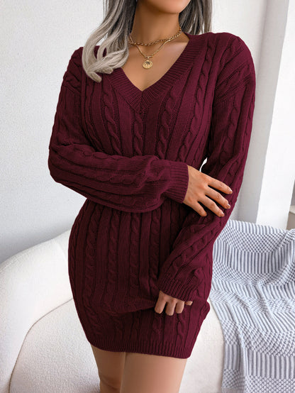 European and American Twist Waist Dress in Various Colors