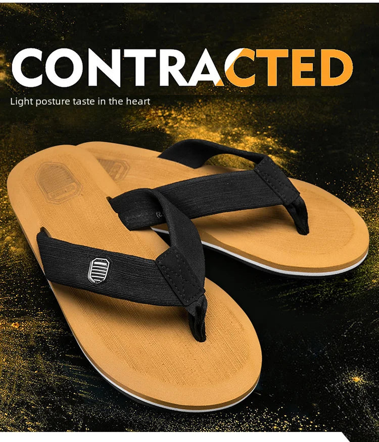 Men's Flip Flops Sandals in Beckham Black EVA