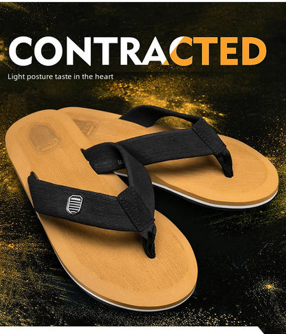 Men's Flip Flops Sandals in Beckham Black EVA