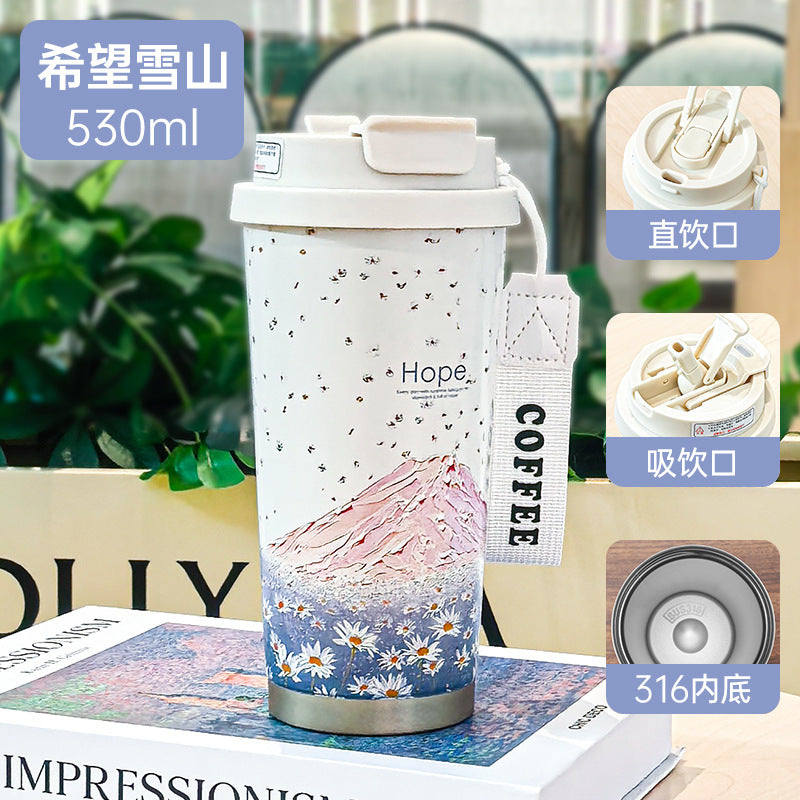 Summer Insulated Stainless Steel Coffee Cup 450ml