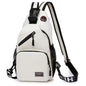 Women's Black Polyester Chest Bag with Anti-Splash Feature