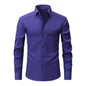 Lightweight Stretchy Plus-Size Men's Long-Sleeve Shirt