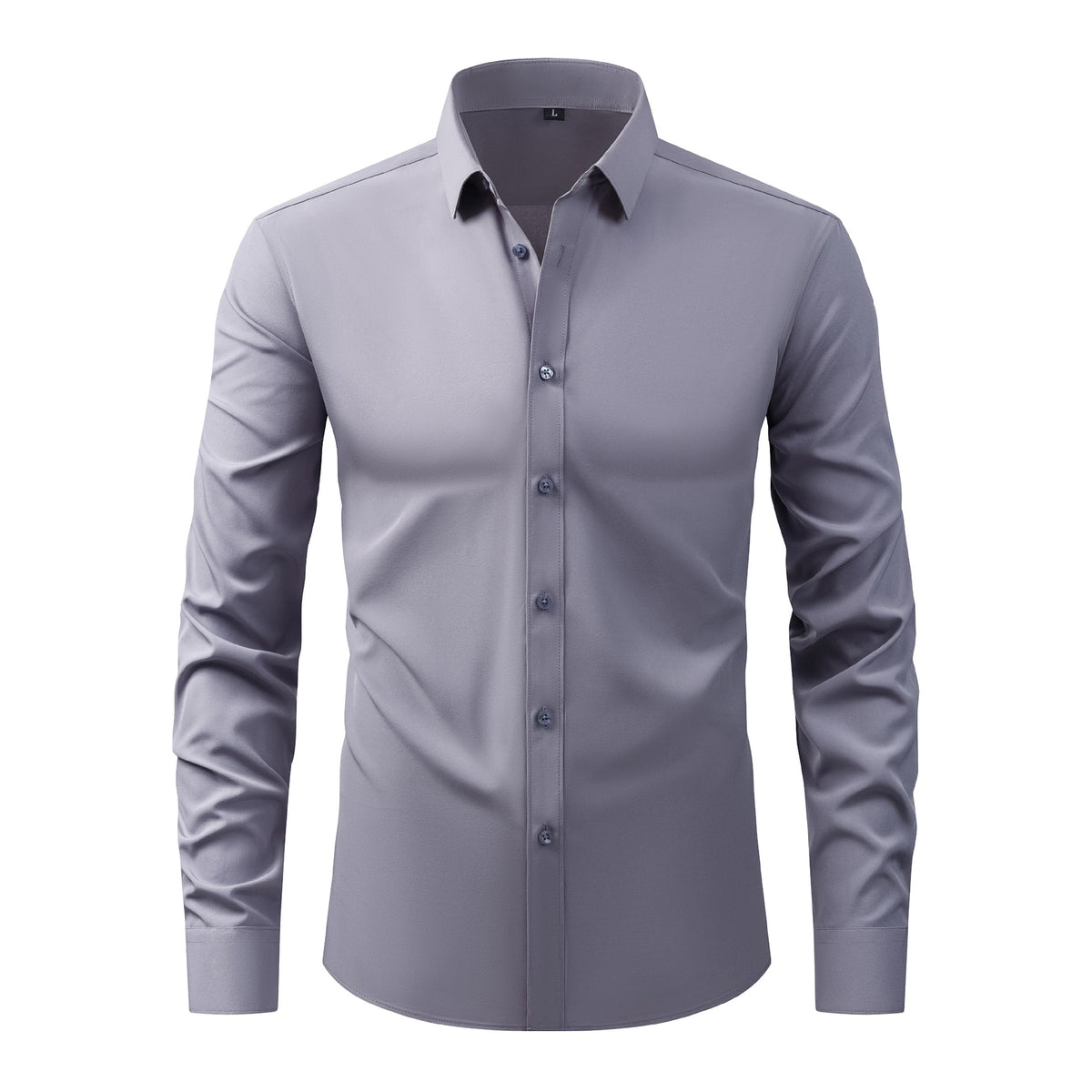 Lightweight Stretchy Plus-Size Men's Long-Sleeve Shirt